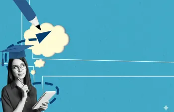 Mujer pensando collage