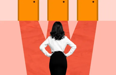 Mujer puertas