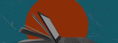 Collage ordenador libro banner